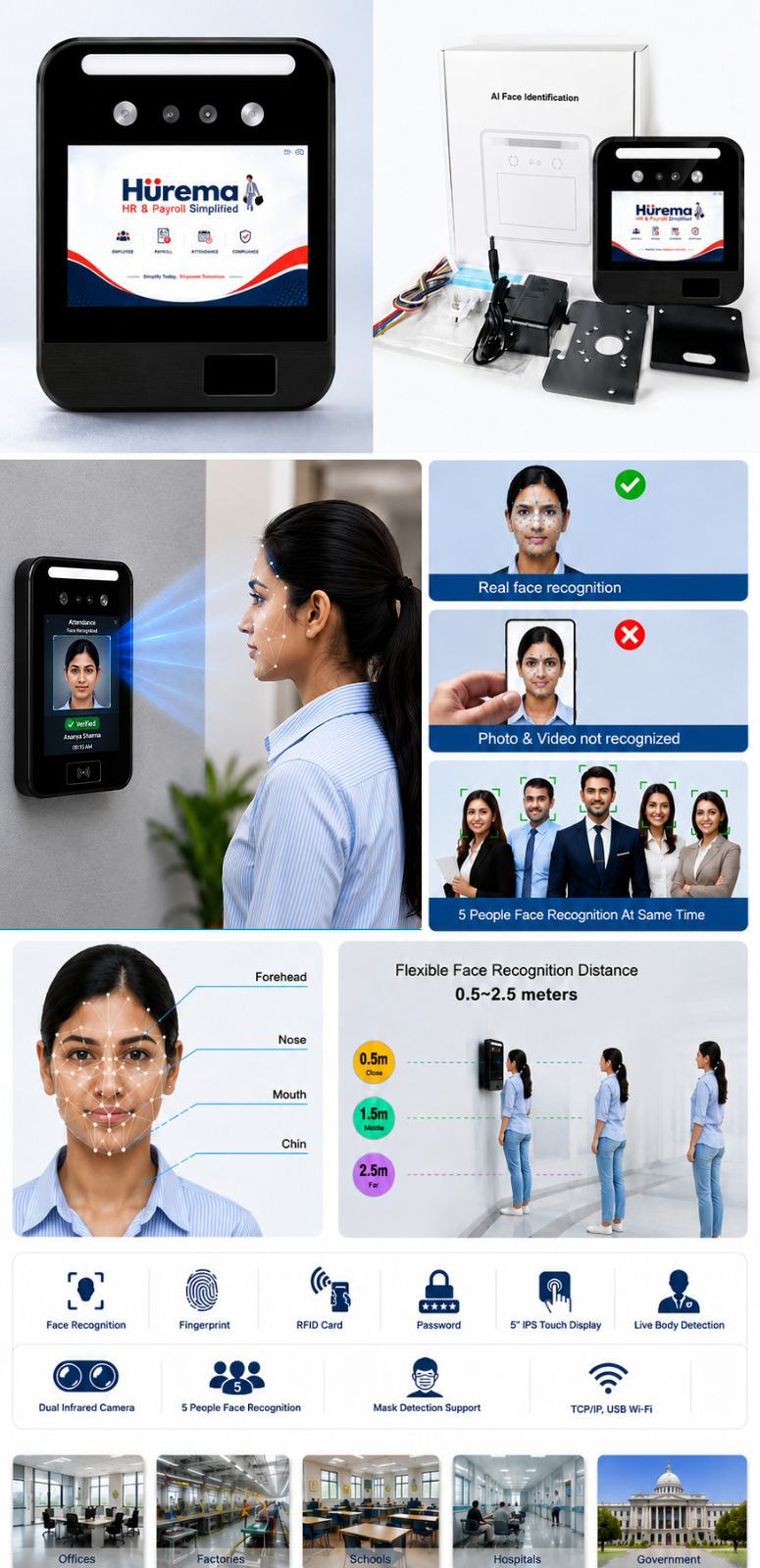 Face Recognition Device Face Recognition Attendance & Access Control Device