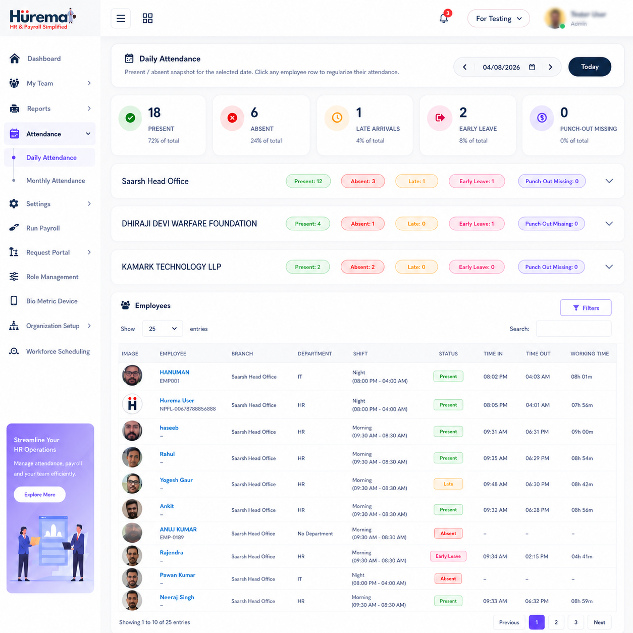 Employee Records Dashboard